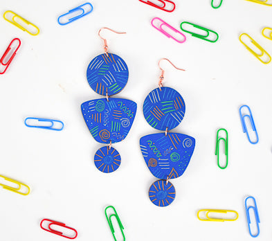 Sculpey Soufflé™ “Scribbled” Earrings