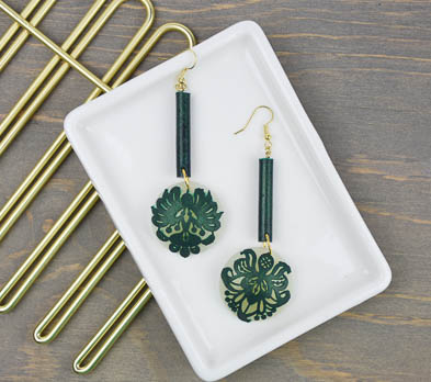 Liquid Sculpey® Glowing Lace Earrings