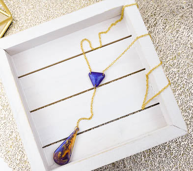 Liquid Sculpey® Color Shifting Teardrop Necklace