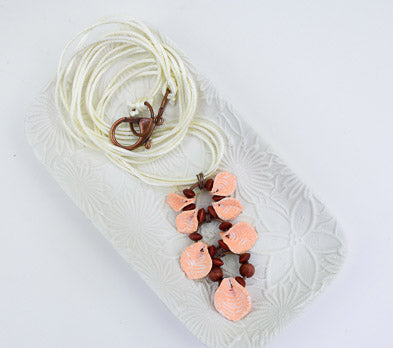 Sculpey Premo™ Apricot Leaf Charm Pendant Necklace