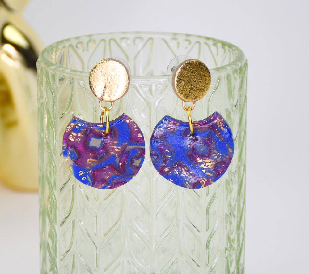 Sculpey Premo™ Sparkling Mokume Gane Earrings