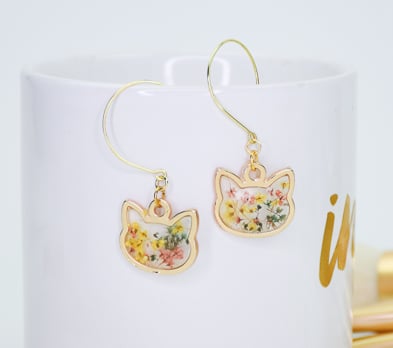 Liquid Sculpey® Floating Flowers Earrings