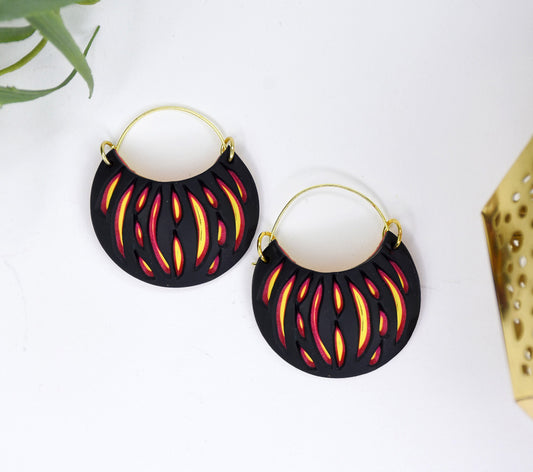 Final image for Sculpey Premo™ Flame Earrings with Diamond Core Tools