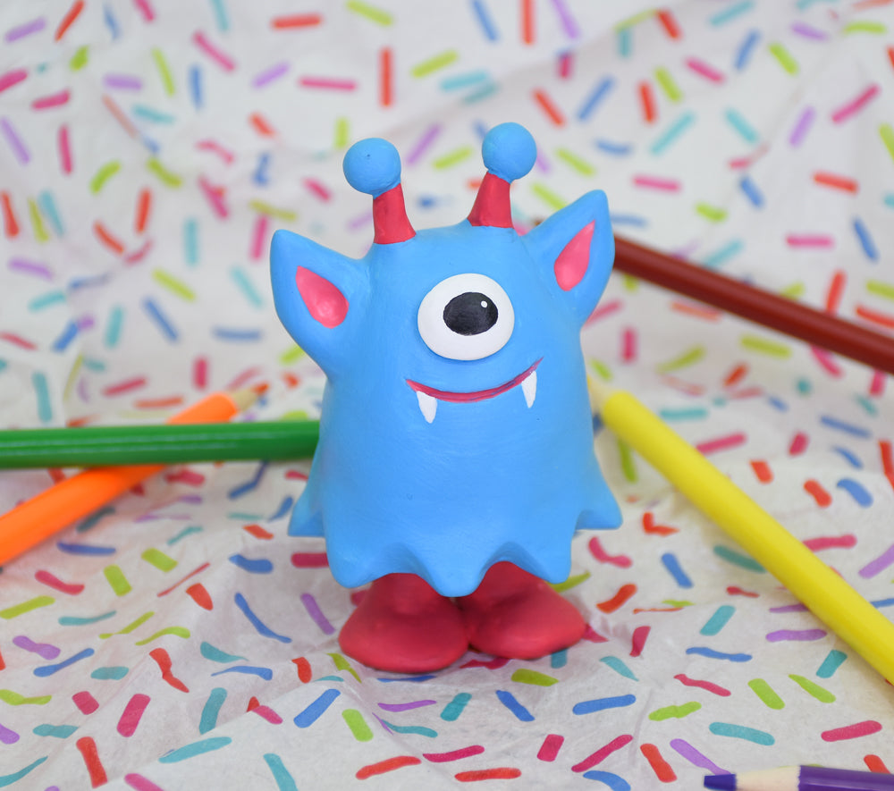 Original Sculpey White Cute Monster