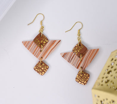 Sculpey Premo™ Unique Multiples Gold Leaf Earrings