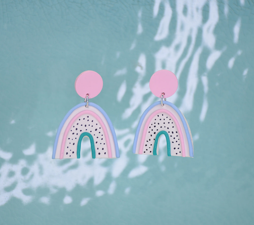 Sculpey Soufflé™ Polka Dotted Rainbow Arches