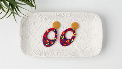 Sculpey Soufflé™ Silkscreen Slab Earrings