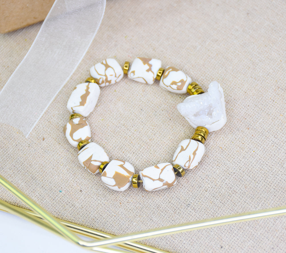 Sculpey Souffle™ Veined Beads Bracelet