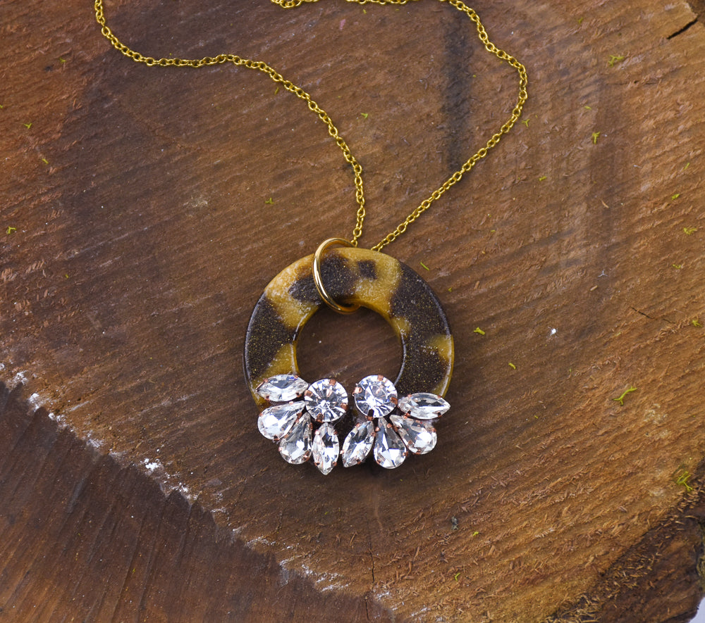 Liquid Sculpey® Blingy Tortoiseshell Pendant