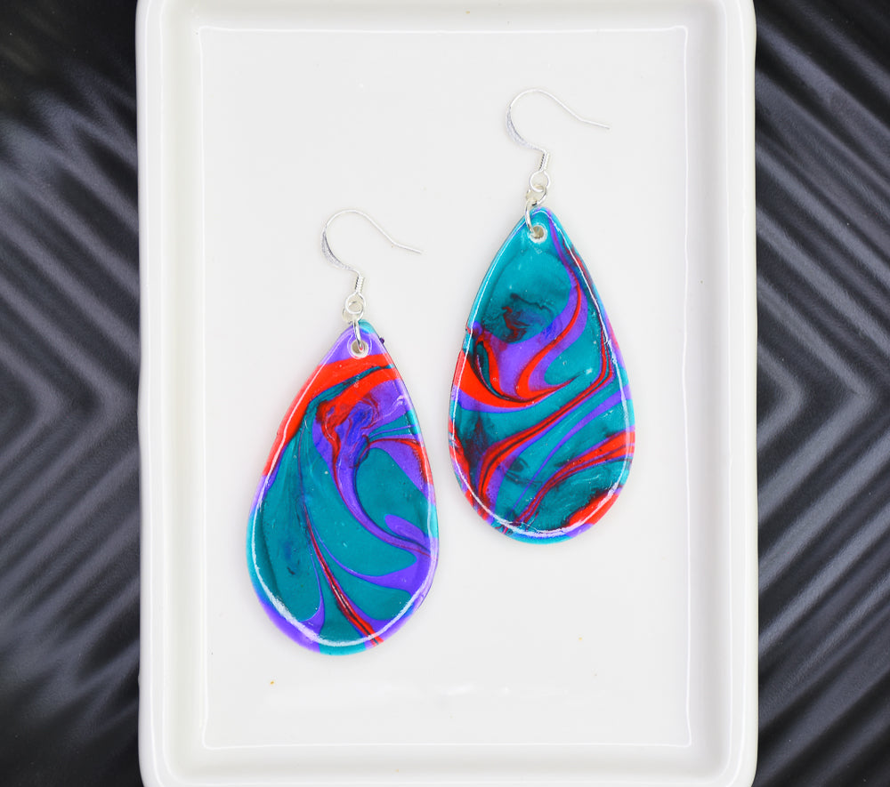 Sculpey Soufflé™ Marble Magic Earrings