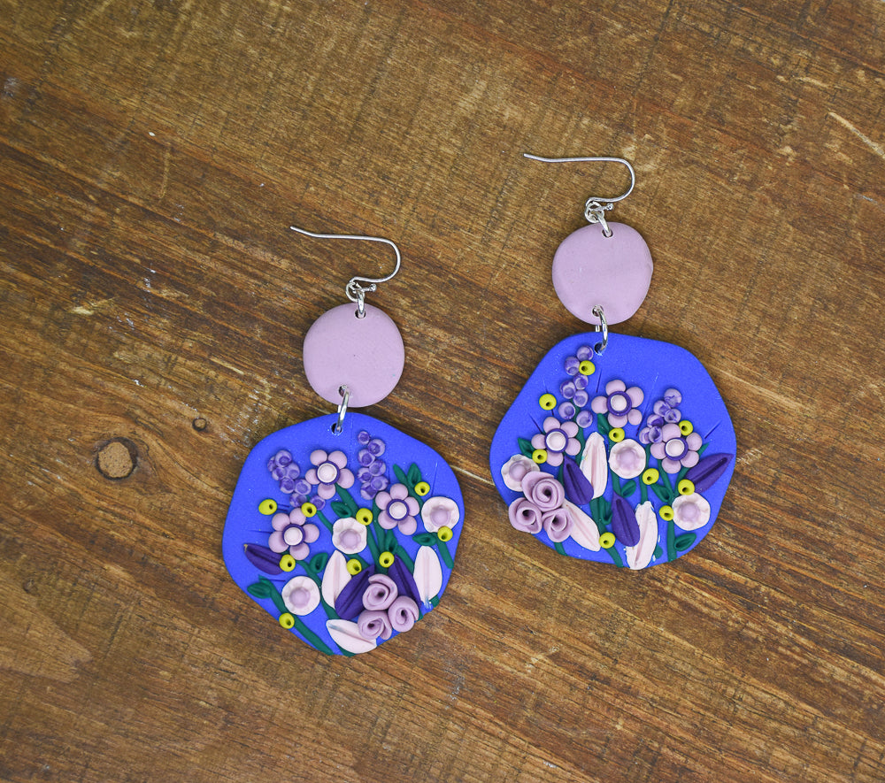 Sculpey Soufflé™ Wildflower Bouquet Earrings