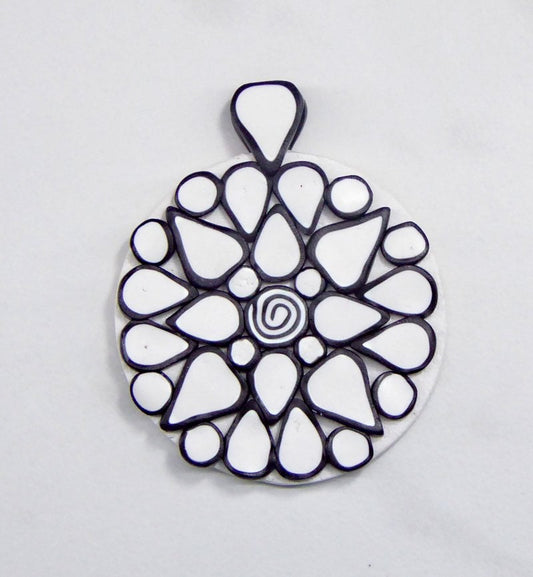 Premo Simple Cane Mandala Pendant
