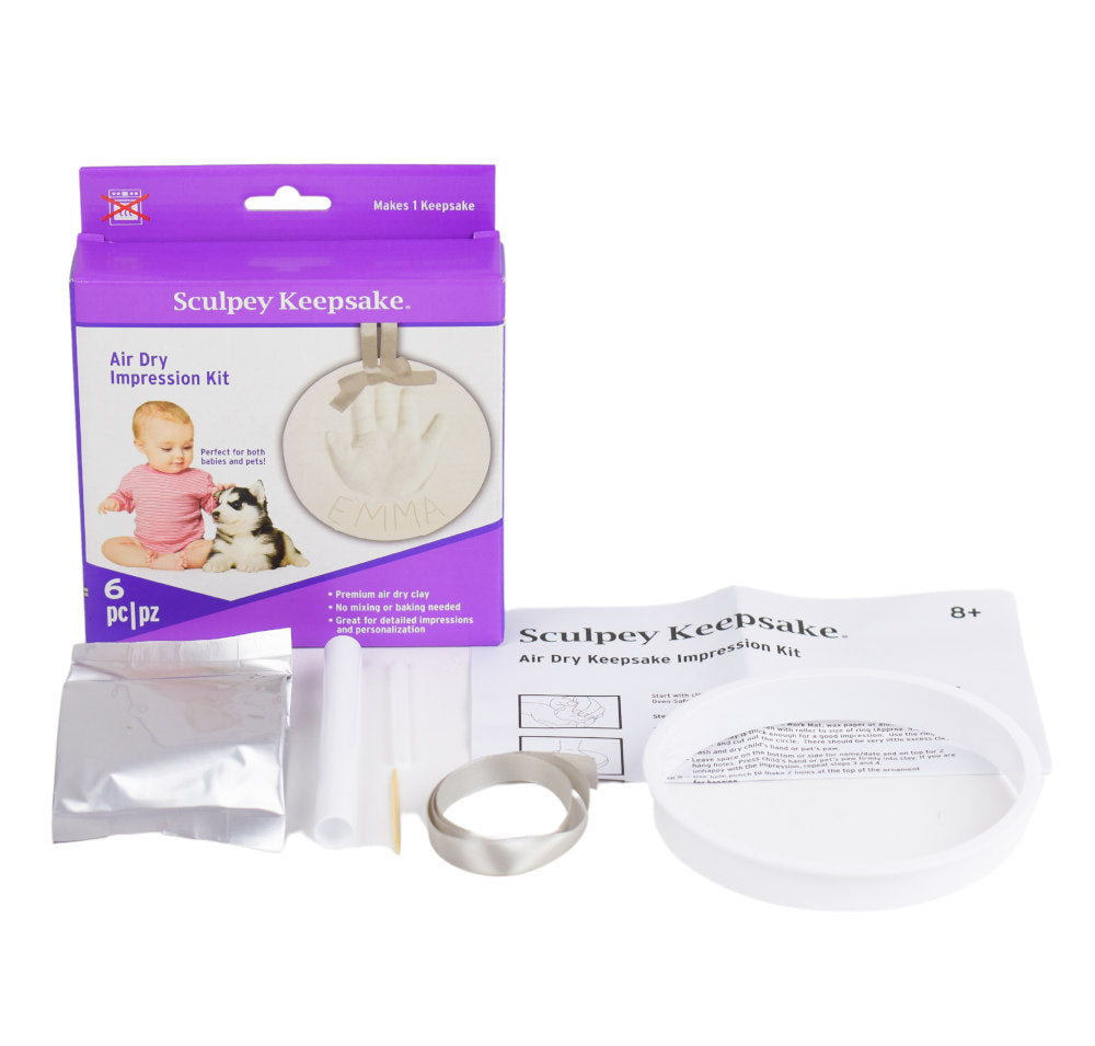 Sculpey Air Dry™ Keepsake Kit package with contents