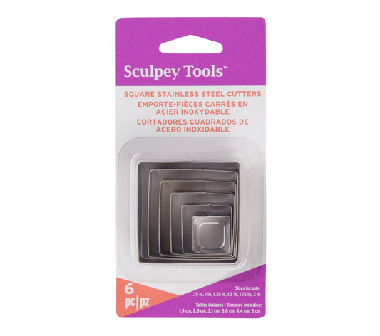 Sculpey Stainless Steel Cutters – Graduated Squares