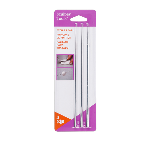Sculpey Style And Detail Tools Set Of 3 - Clay Sculpting Tools For Shaping, Smoothing, And Detailing Oven-Bake Clay