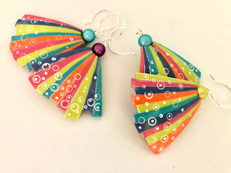 Premo Multicolored Parasol Earrings