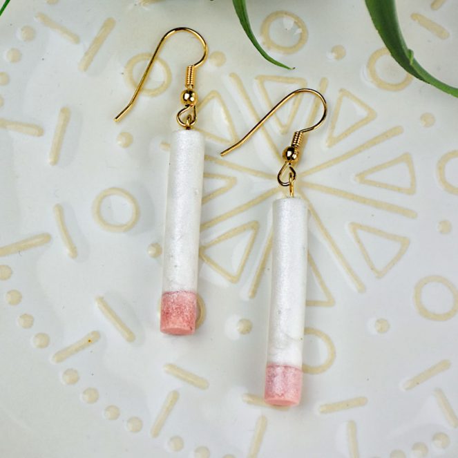 Liquid Sculpey® Sparkling Cylinder Earrings