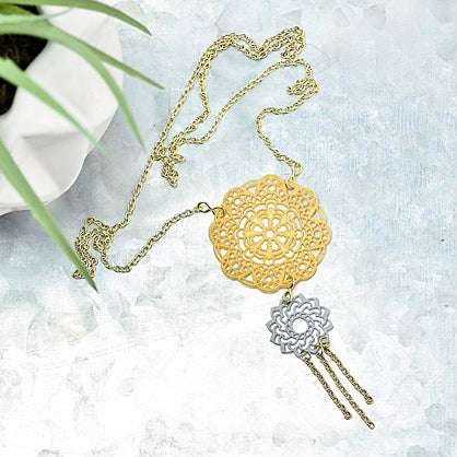 Liquid Sculpey® Double Mandala Necklace