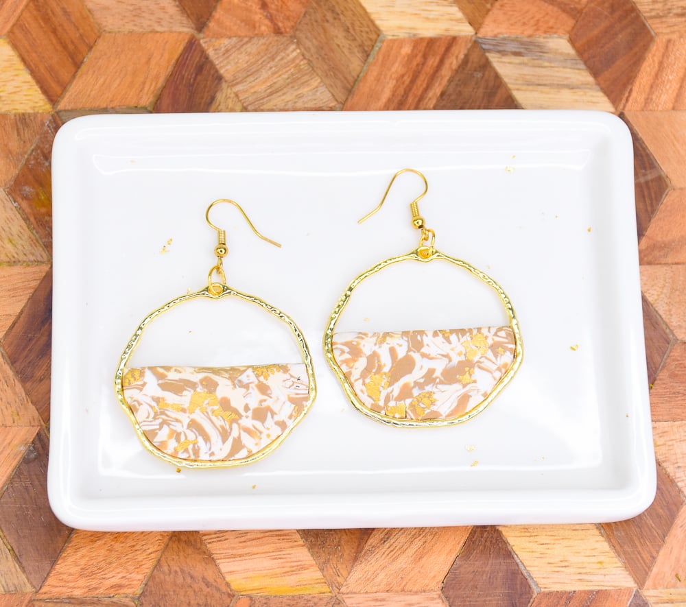 gold leaf loaf earrings 