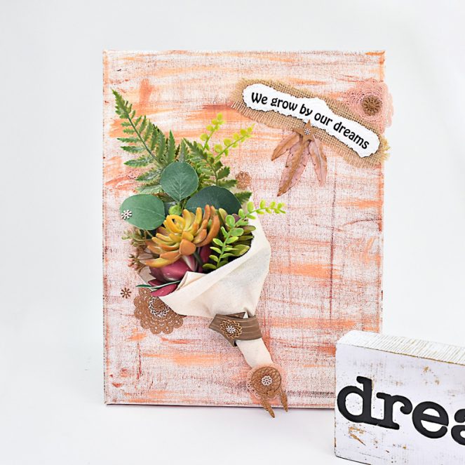 Liquid Sculpey® and Soufflé™ Boho Canvas Collage