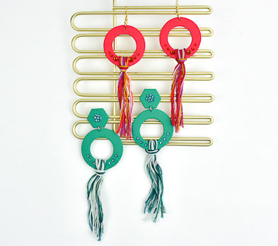 Sculpey Soufflé™ Jeweled Hoop Earrings