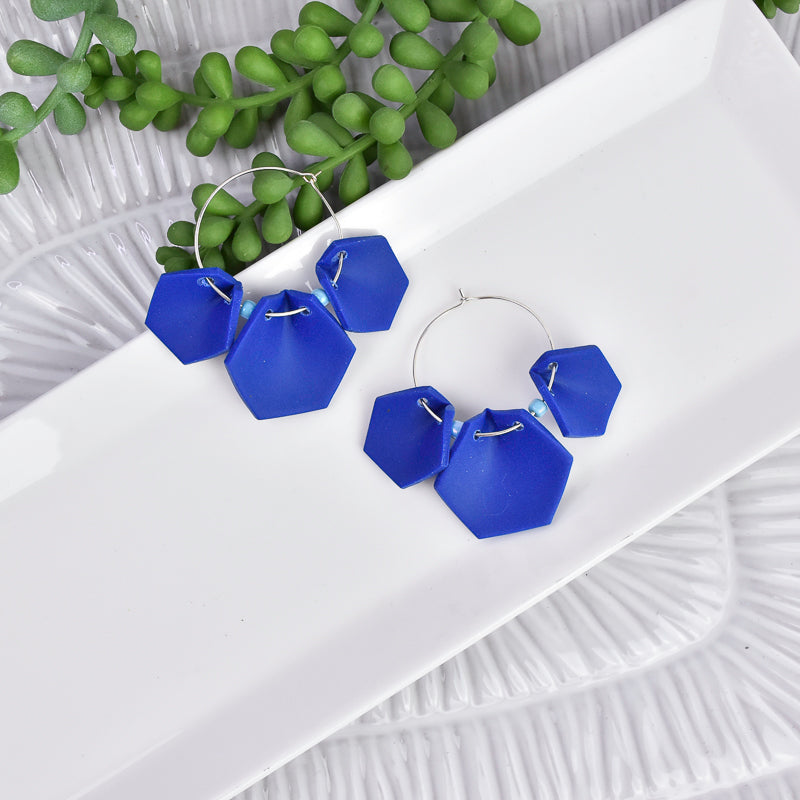 Sculpey® Soufflé Triple Hex Earrings