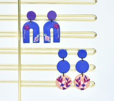 Sculpey Soufflé™ Midnight Blue Dangle Earrings