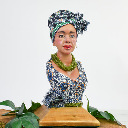 Expresso Colored Woman Sculpture