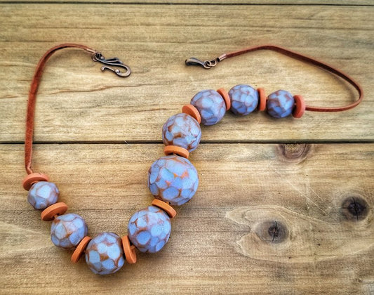 Souffle Rustic Faceted Bead Necklace