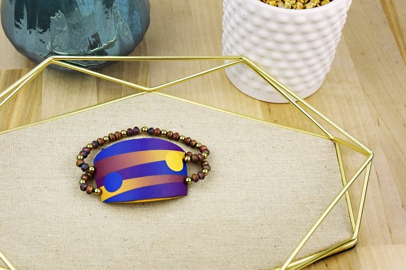 Sculpey Soufflé™ Skinner Blended Half Cuff Bracelet