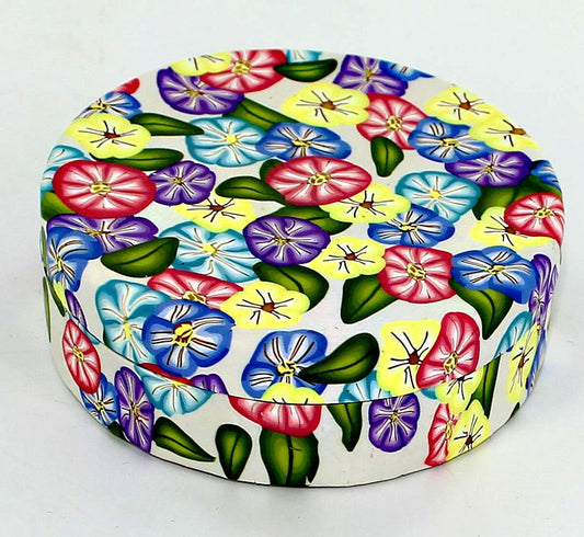 premo! Flower Cane Covered Tin