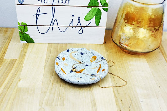 Original Sculpey® Granite  "Hint of Metal" Trinket Dish