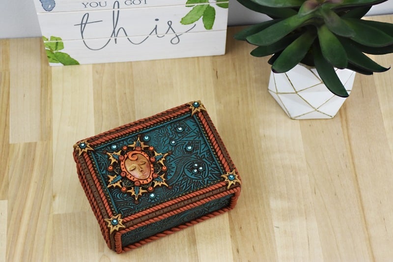 Sculpey Soufflé and Liquid Sculpey Mother Nature Mixed Media Trinket Box