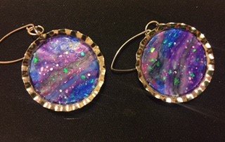Premo Sculpey Accents Opal Galaxy & Beyond Ear Rings