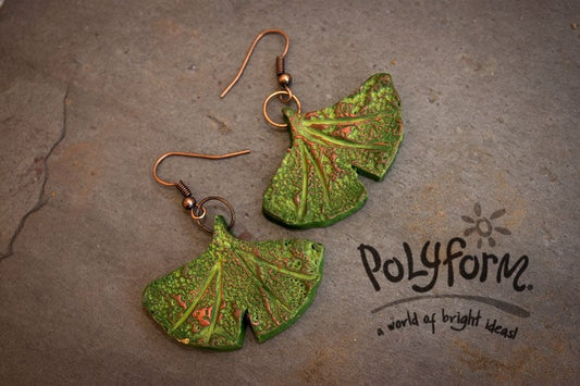 Sculpey® III Ginkgo Leaf Earrings
