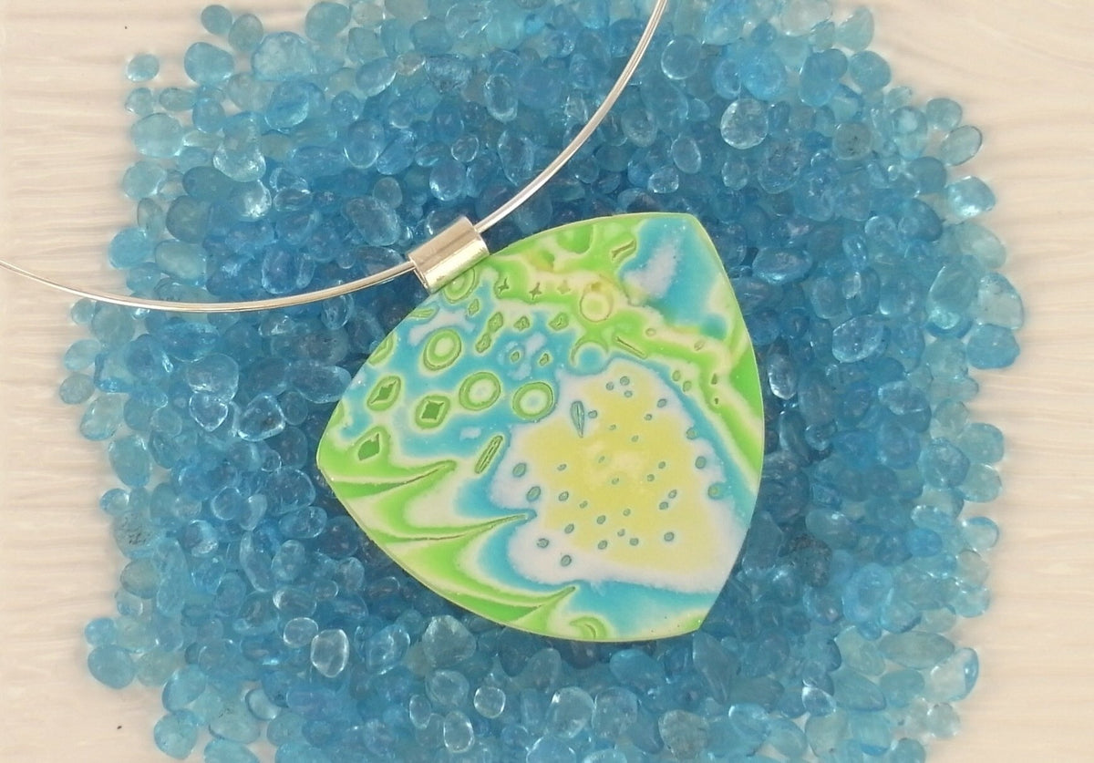 premo! Glitter Clay Mokume Gane Pendant