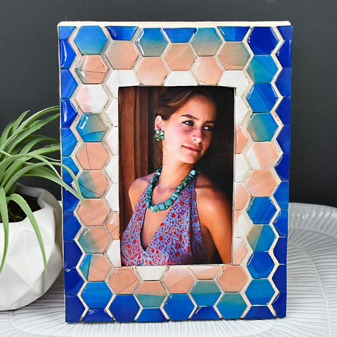 Premo Sculpey® and Liquid Sculpey® Greige Granite Mosaic Tiles Frame