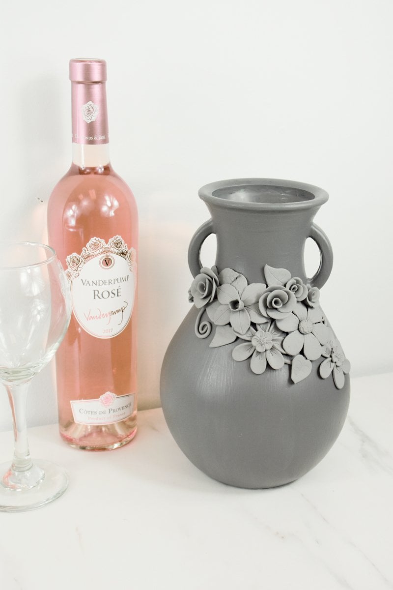 Original Sculpey® Gray Floral Vase