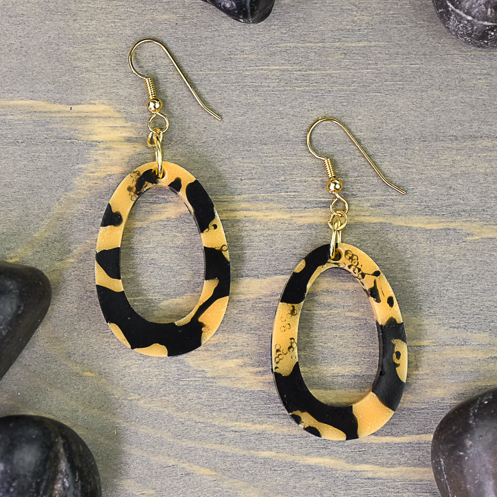 Liquid Sculpey® Hoops of Amber Earrings