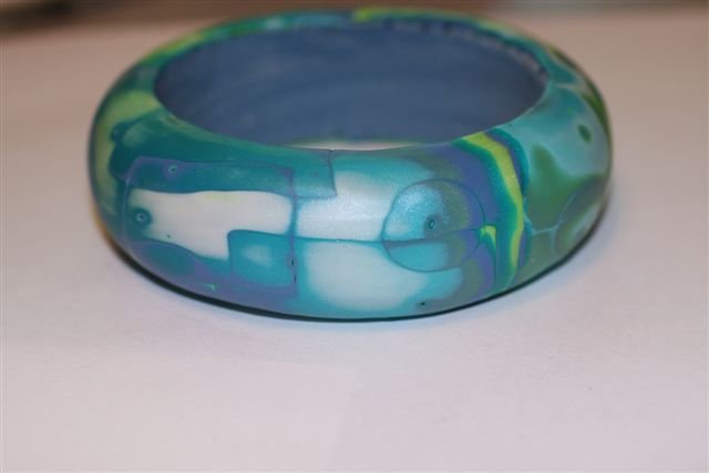 Premo! Mokume Gane Bangle Bracelet