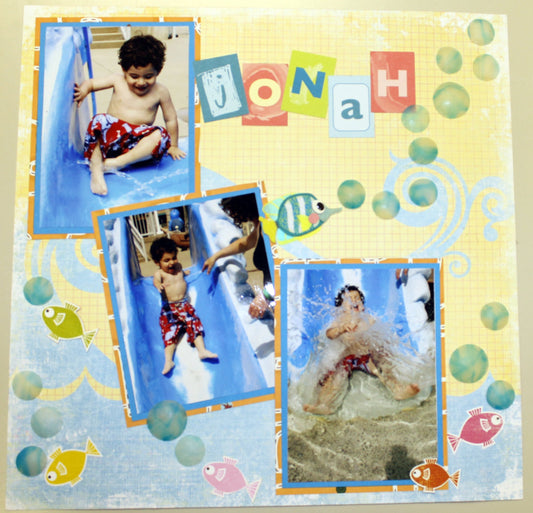 premo! Bubbles Scrapbook Page
