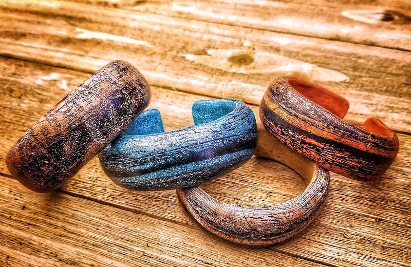 Souffle Faux Wood Transfer Bracelet