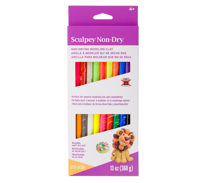 LOT OF THREE (3): NEW 72ct Pack Non-Drying Modeling Clay Rainbow Assorted  Colors