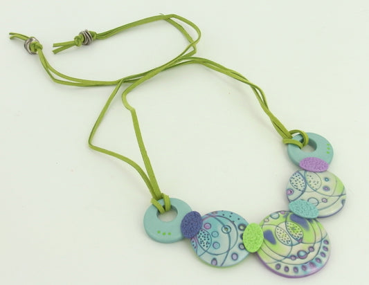 premo! Mokume Gane Bubble Neckpiece