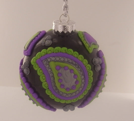 Sculpey Premo™ Purple Paisley Ornament Ball