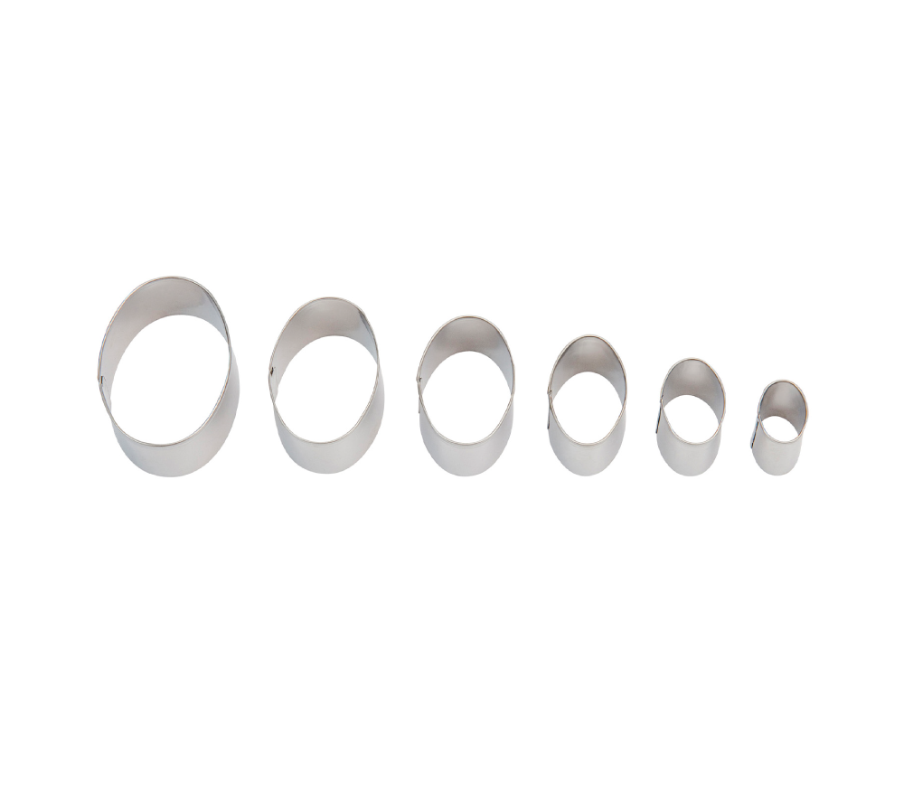 Sculpey Tools™ Graduated Cutters: Oval, 6 pc