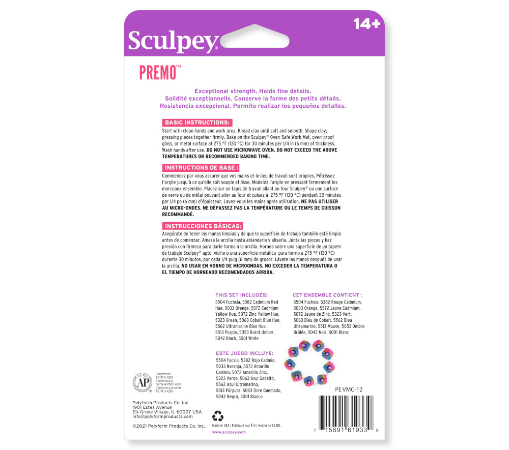 Sculpey Premo™ 12 Piece Classic Mixing Colors Multi-Pack