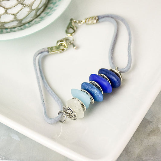 Liquid Sculpey® Pebbles of Blue Bracelet