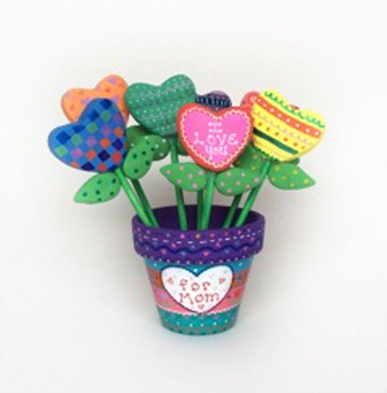 Bake Shop Light™ Heart-Filled Flower Pot for Mom
