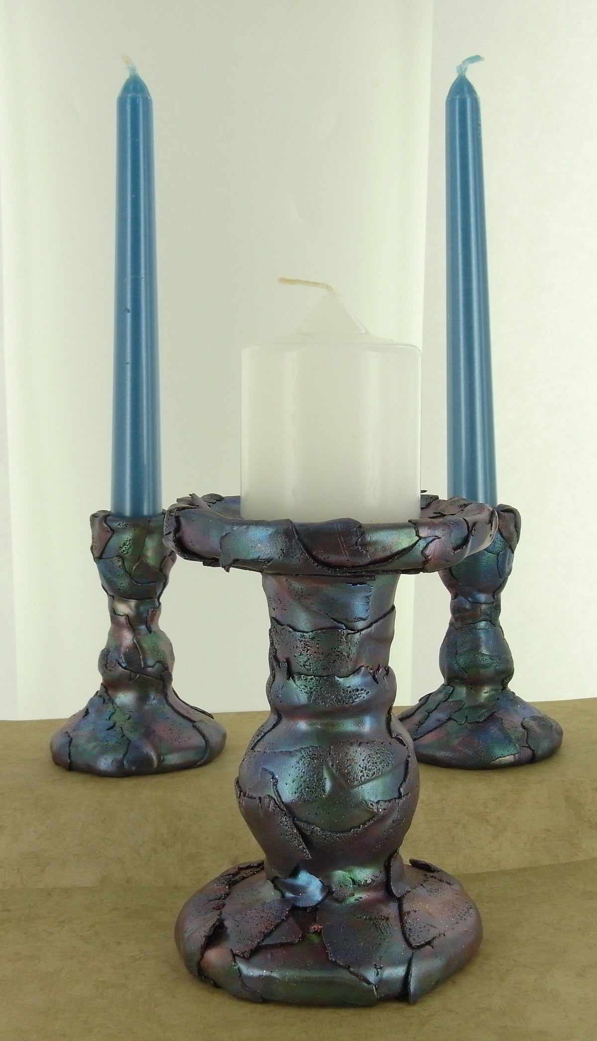 Sculpey Premo™ Faux Raku Candlesticks